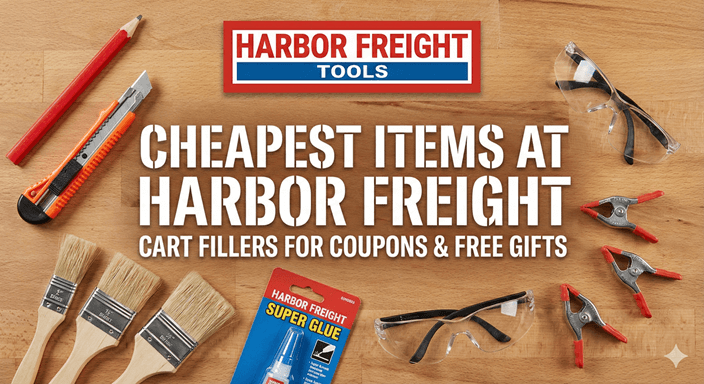 Harbor Freight cheapest items banner