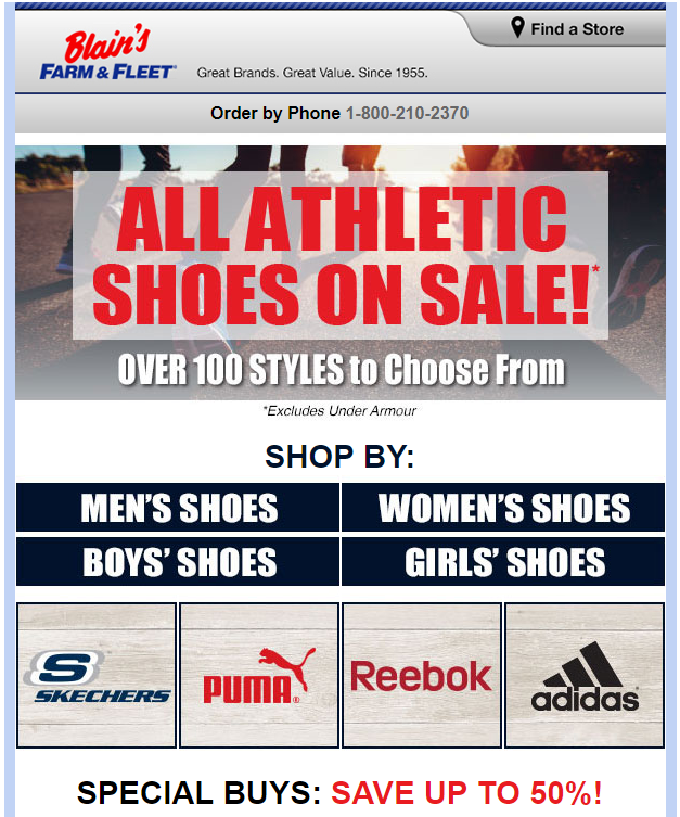 Blain's Farm & Fleet Shoe Sale - Save Up to 60%!