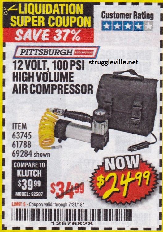 high volume 12 volt air compressor