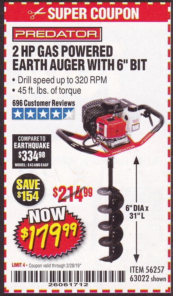 Predator Gas Powered Earth Auger Reviews The Earth Images