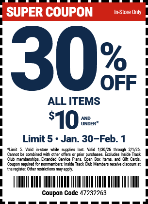 Harbor Freight 30 percent off coupon