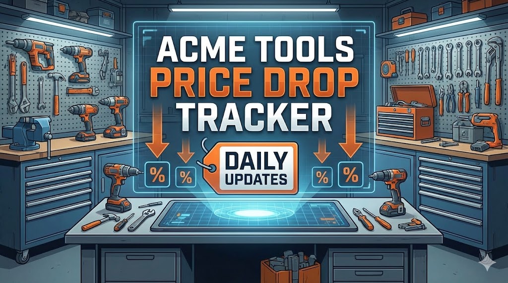 Acme Tools price drop tracker banner