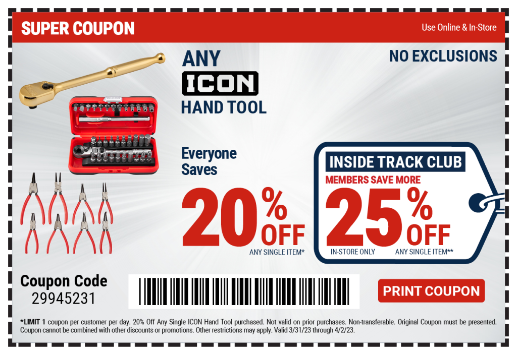 20% Off Icon Hand Tools