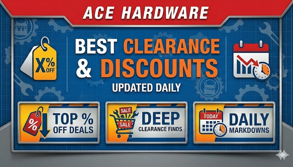 Ace Hardware Clearance and Discounts banner