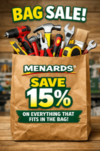 Menards Bag Sale Banner