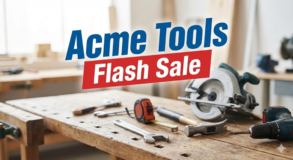 Acme Tools Tool Flash Sale Banner