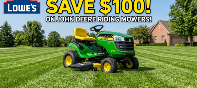Lowe’s Coupon Alert: Save $100 on John Deere, Craftsman, and Toro Riding Mowers Right Now