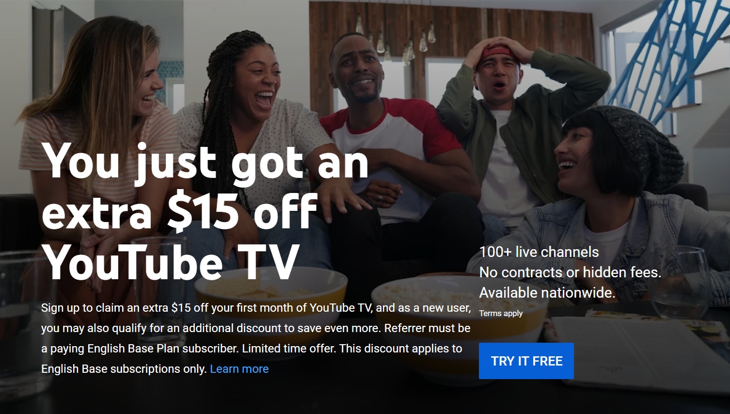 Youtube TV discount